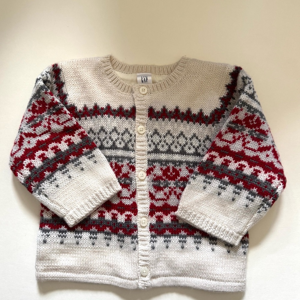 Baby GAP Cream Winter Knit Sweater